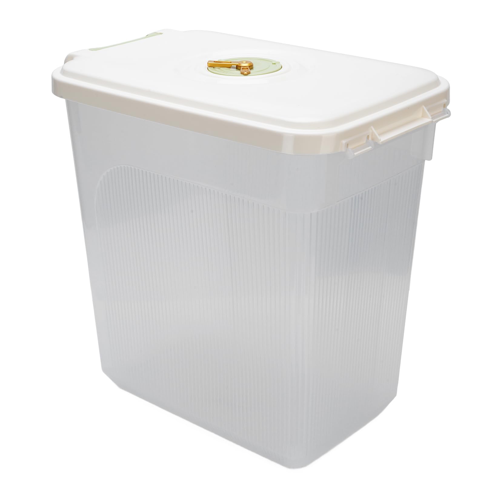 Tissting Recipiente de Arroz Hermético de PP con Tapa para Harina y Cereales (Transparent 15kg / 33.1lb)