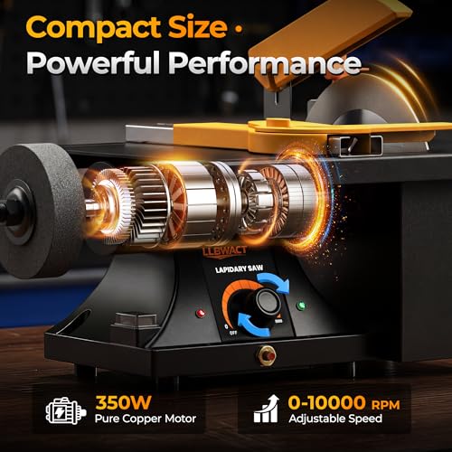 LLBWACT 350W Benchtop Lapidary Machine