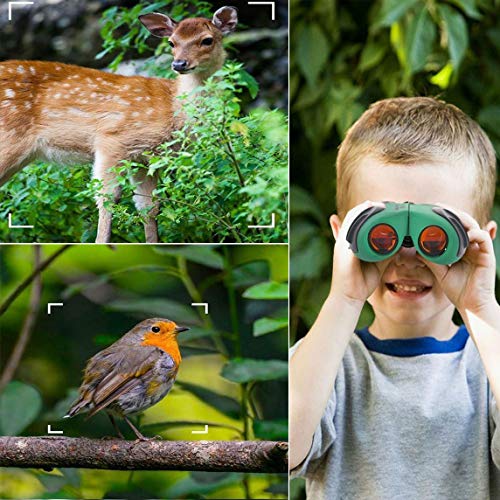 Birthday Gifts For 3-12 Years Old Boys, Happy Gift Compact Binoculars For Bird Watching Kids Telescope For Teens Toys For 3-12 Years Old Boys ,Girls (Green) #TOP3