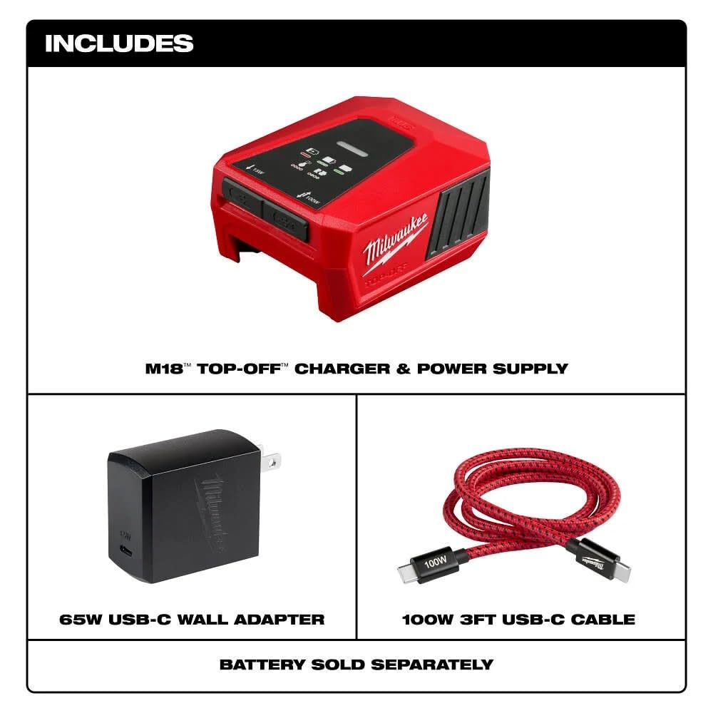 Amazon.co.jp: Milwaukee Electric - M18 TOP-Off 充電器電源 : DIY