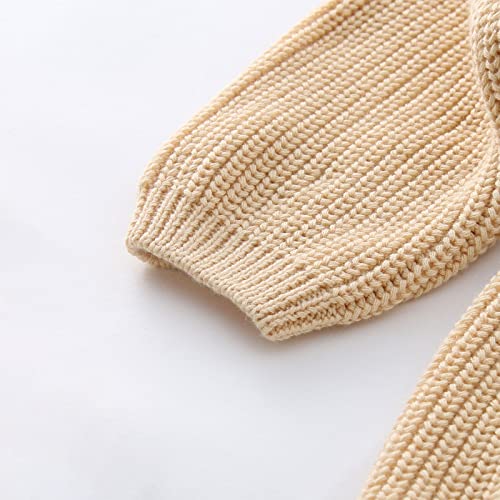 Toddler Boys Girls Knit Sweater Chunky Knitted Crewneck Pullover Baby Relaxed Fit Ribbed Knits Fall Winter Knit Sweatshirt3