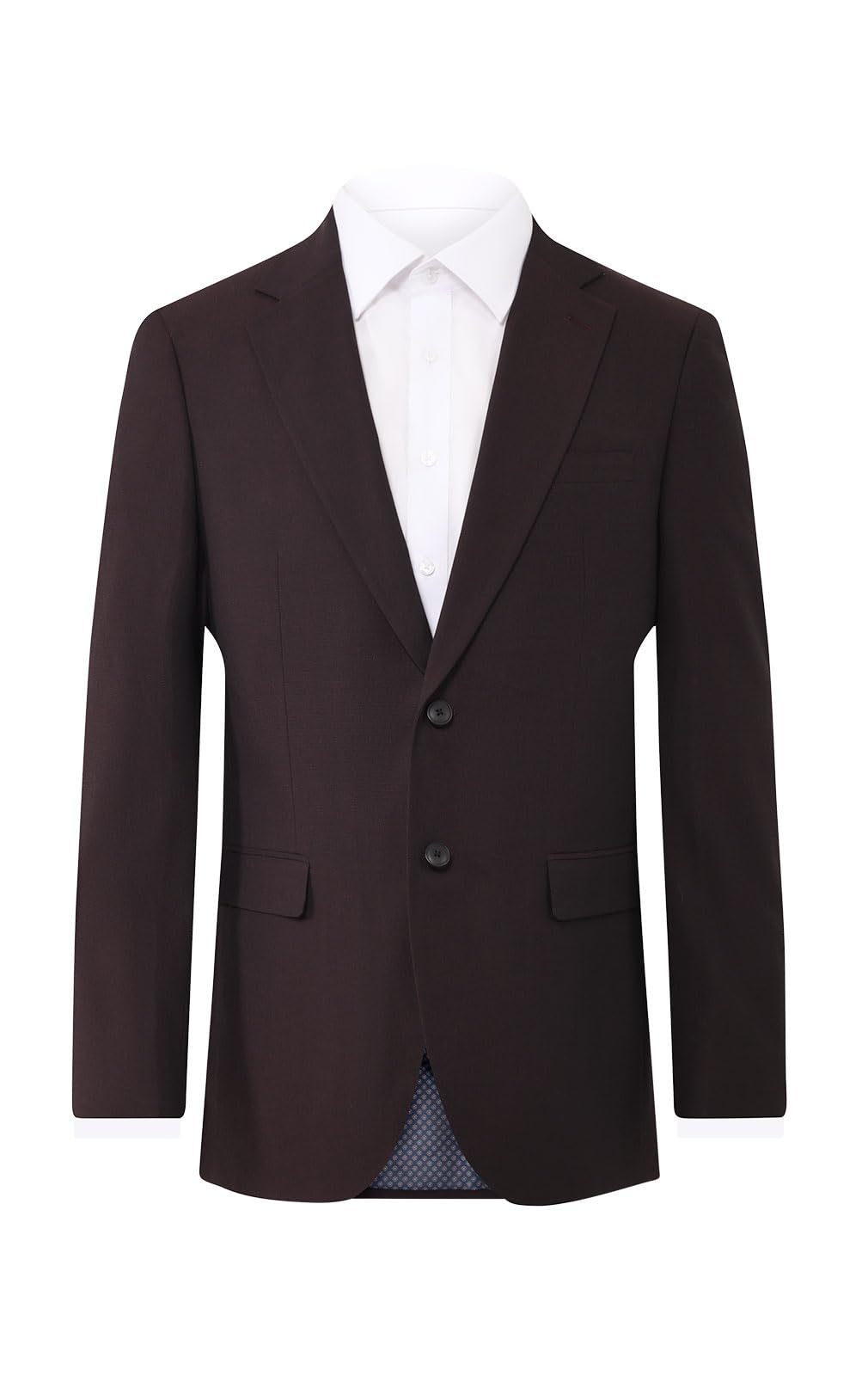 Dobell Mens Burgundy Suit Jacket Regular Fit-58R