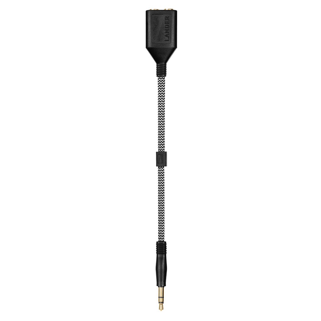 Lander - Neve Auxiliary Splitter Cable 6-Inch (Black)