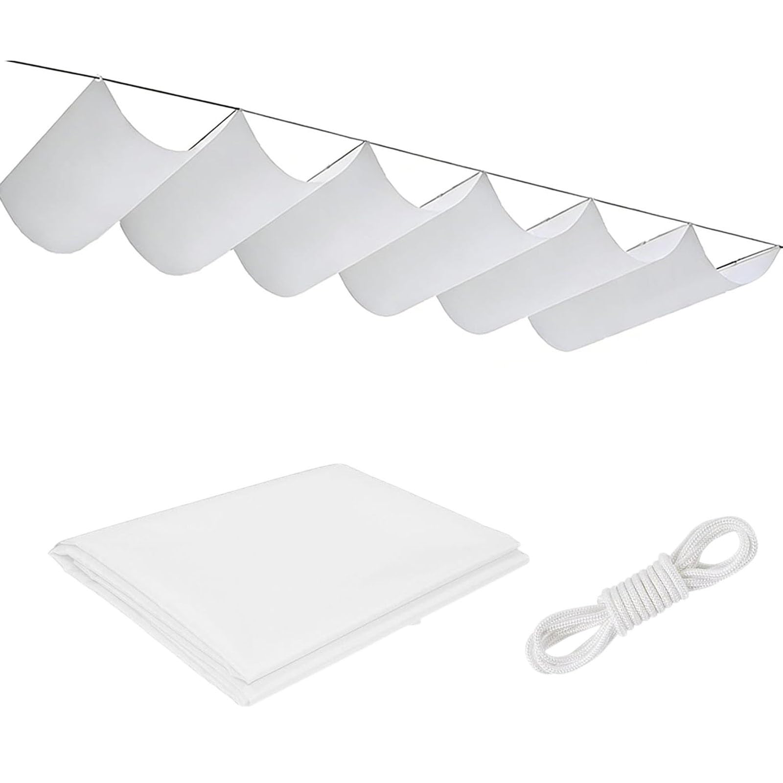 Toldos exteriores impermeables de 50 x 350 cm con protección solar PES