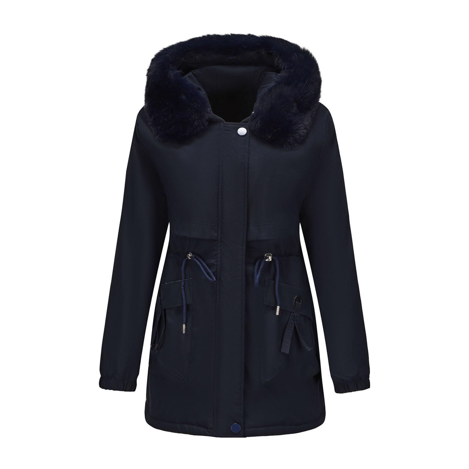 Abrigos de Invierno para Mujer,Chaqueta Acolchada Cálido Abrigos Gruesa Plumifero Chaquetas Polar Elegante Parka Prueba de Viento con Capucha Cortavientos con Bolsillos para Diario y Al Aire Libre