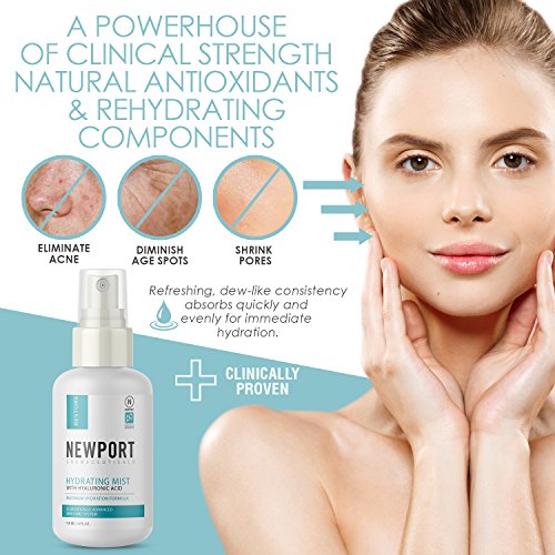 Face Toner Makeup Setting Spray with Aloe Vera, Vitamin C, Hyaluronic Acid - Pore Minimizer Hydrating Facial Mist BY NCI 4 Fl oz