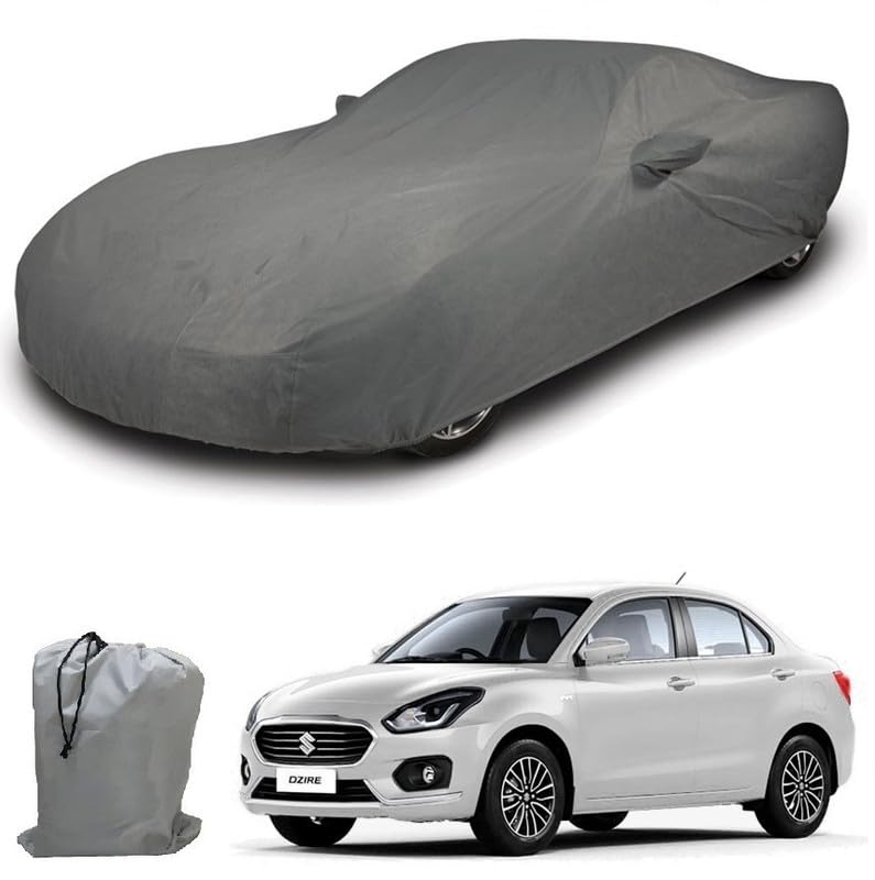Image of ARCUATE Triple Layer Custom fit Car Body Cover for Maruti Suzuki Swift Dzire |Top Layer Dustrproof | Middle Layer Waterproof | Bottom Layer Scratch Protection | Outdoor Indoor Fabric