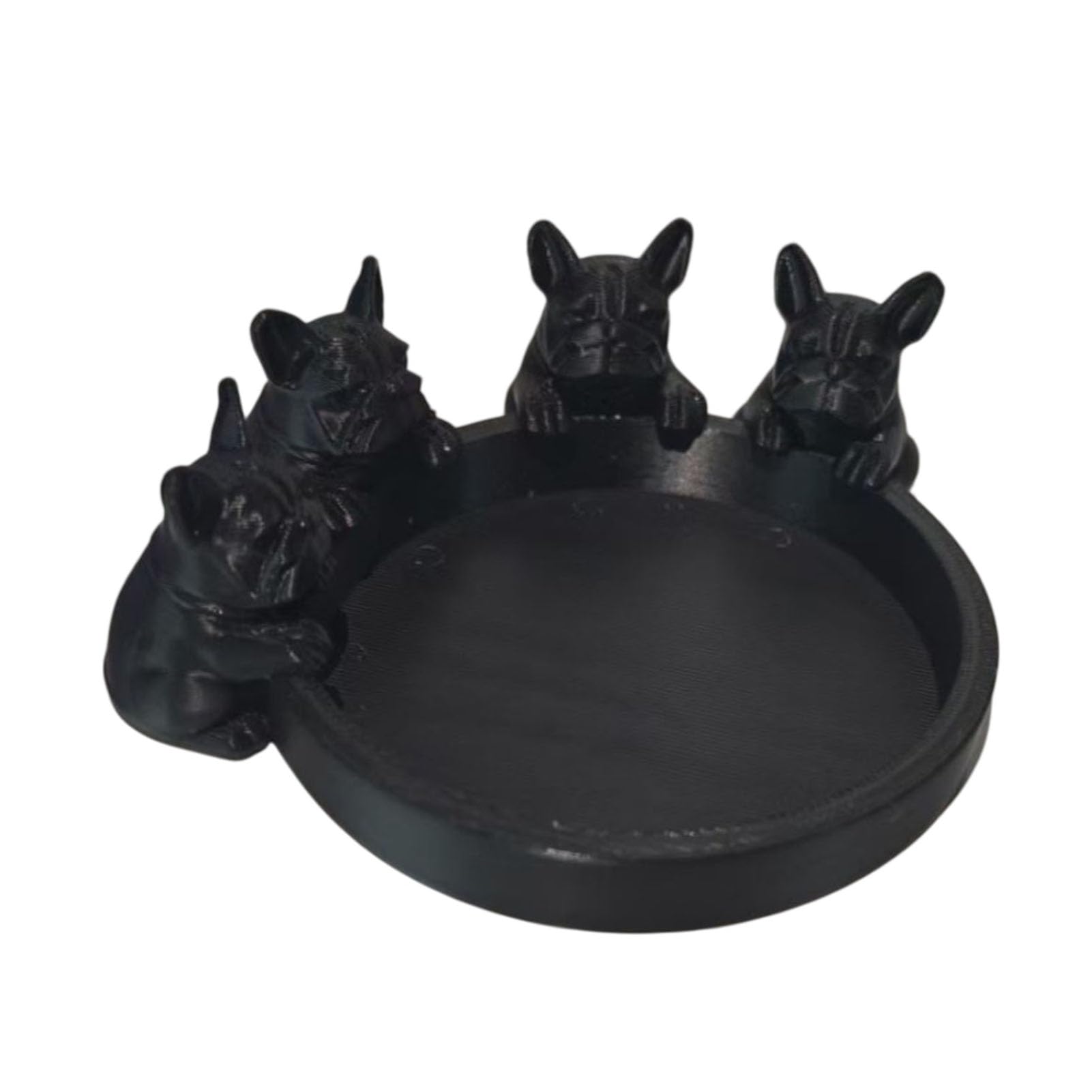 Glifora 3D Printed Dog Figurine - Cute Animal Statue, Creative Art Ornament for Bookshelf and Mantel, Stylish Jewellery Organiser