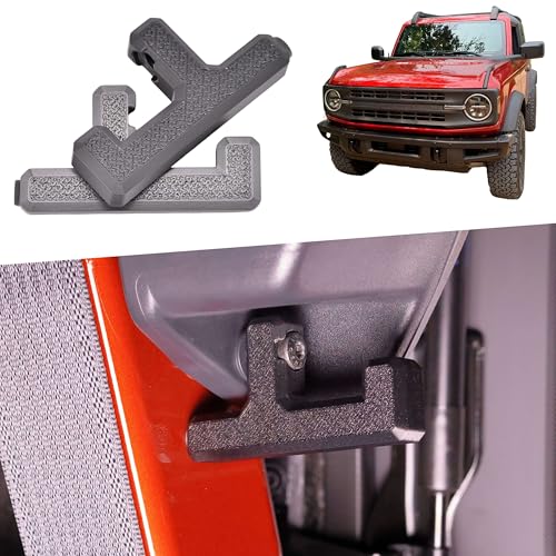 615 South Ford Bronco Speaker Pod Storage Hooks (2021–2026, 2-Door & 4-Door) – Carbon Fiber Reinforced Cargo Hangers – Rear Trunk Grocery Bag & Gear Organizer – Essential Ford Bronco Accessories 2025