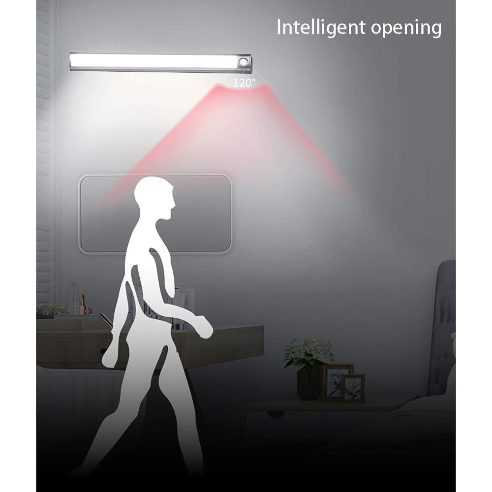 Lampade a Specchio da Bagno Lampade a Specchio Led Fari Ricaricabili a Induzione Trucco Specchio Bagno Wireless Punzonatura Senza Fili per il Bagno Staccabile Luci Della Parete Leggera/White Li