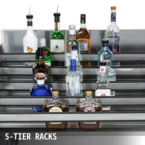 Estante para botellas de licor VBENLEM 18x23 pulgadas 5 niveles acero inox miniatura 4