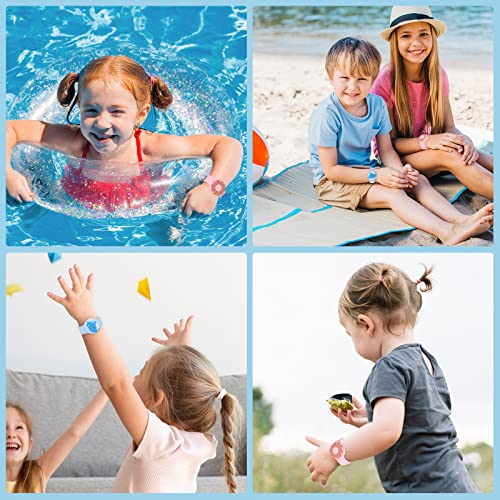 Image of Waterproof Air tag Bracelets for Kids (2 Pack) - Soft Silicone Hidden Air tag Wristband - Lightweight GPS Tracker Holder Compatible with Apple Airtag Band for Child (Whale & Donut)