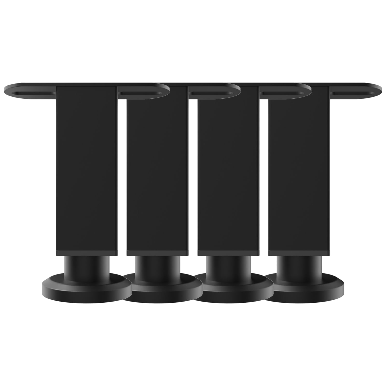 KOVNISE 4Pcs Adjustable Height Furniture Feet Bed Support Legs Replacement with Linking Tabs for Sofa Dresser Bed Frame Furniture Heavy Duty Metal Bed Slats Support Legs (12-18CM)