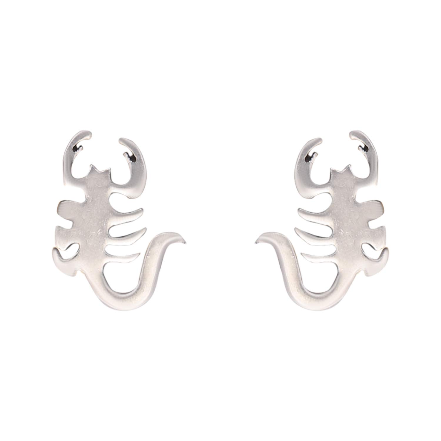 Pure Silver 925 scorpion studs/earrings for men