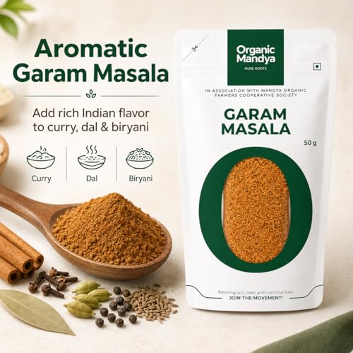 Image of Garam Masala Powder 50g - Aromatic Indian Spice Blend | Fresh Masala for Curry, Dal & Biryani by Organic Mandya