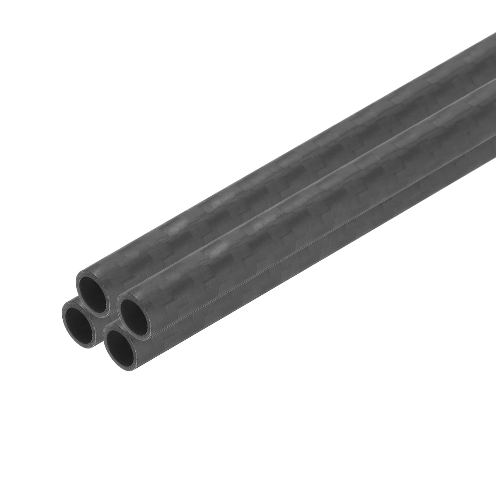 QUARKZMAN 4 Pcs Tube en Fibre de Carbone 6 x 8 x 500mm Surface Mate Tige 3K Enroulée en Rouleau en Carbone naturel Tubage Rond pour Avion RC Multicoptère