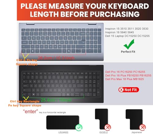 RAYA Store RAYA Silicone Keyboard Cover for Dell Inspiron 15 (3515 - Image 3