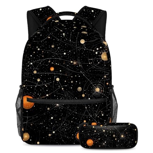 Sac à dos et trousse à crayons étudiante, sac à livres ergonomique grand volume