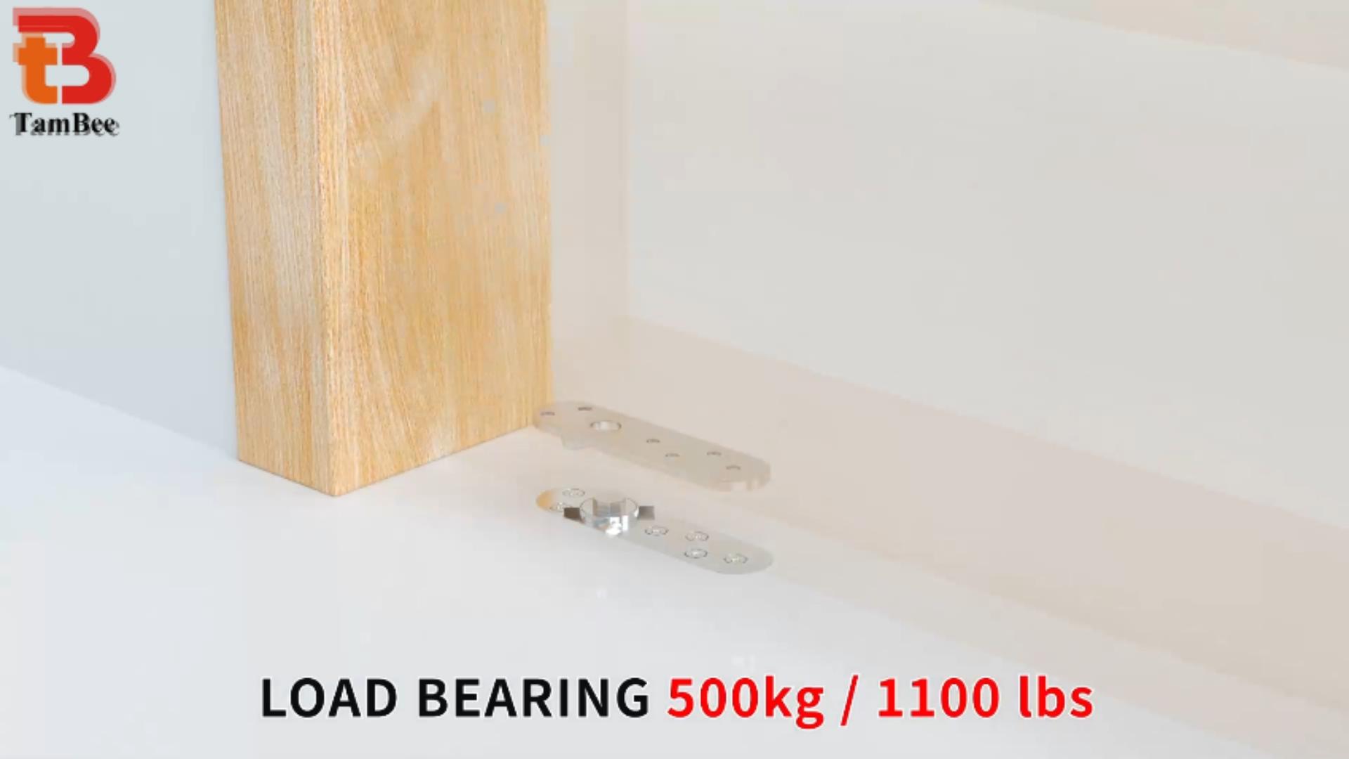 TamBee Heavy Duty Pivot Hinge Hold Open Hidden Door Hinge - 1100