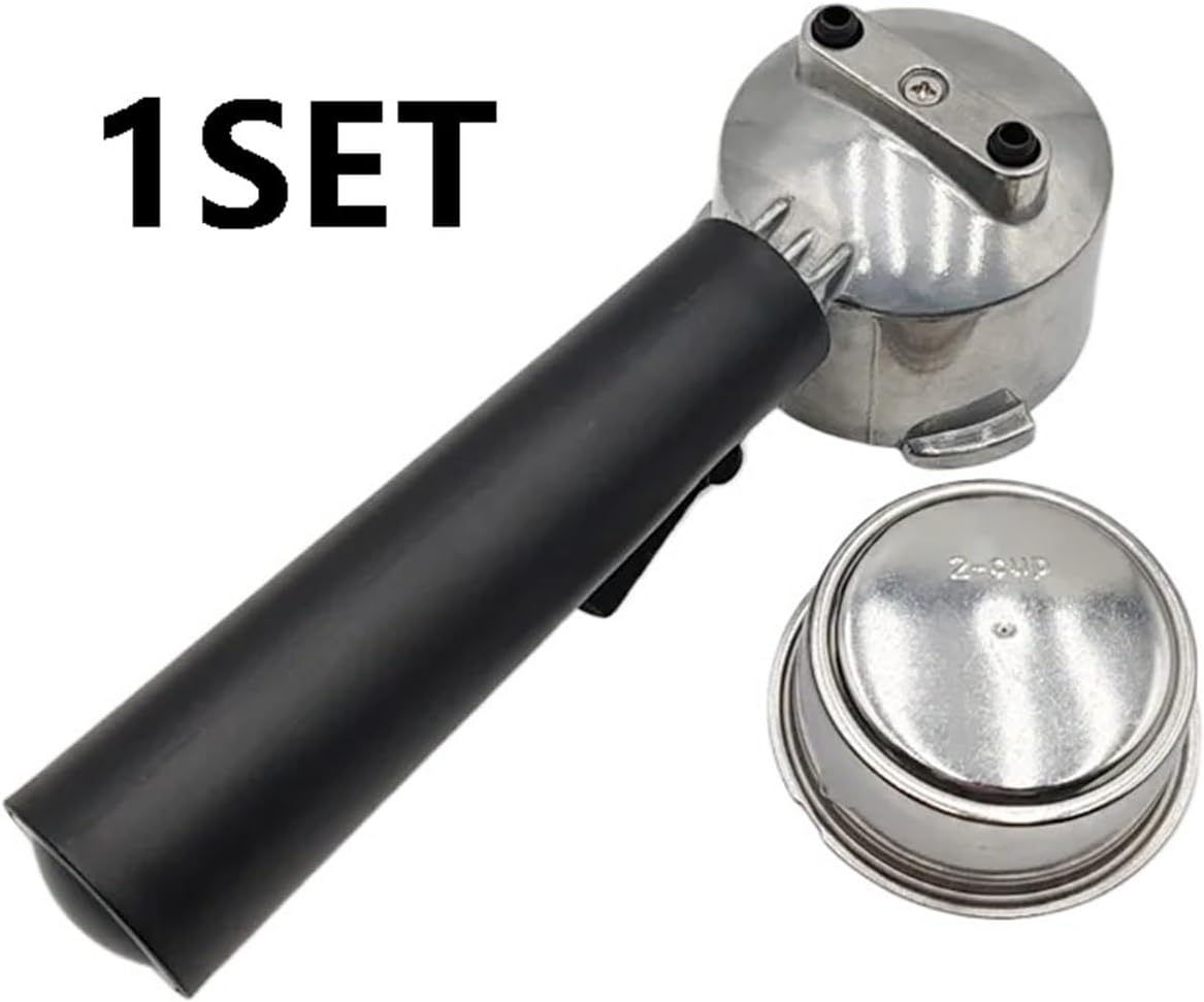 51mm Espresso Machine Handle Filter Accessory 2 Cups Pressure Coffee Basket, Compatible For SACHI，Compatible For HOMIX,Coffee Maker Parts(1set)