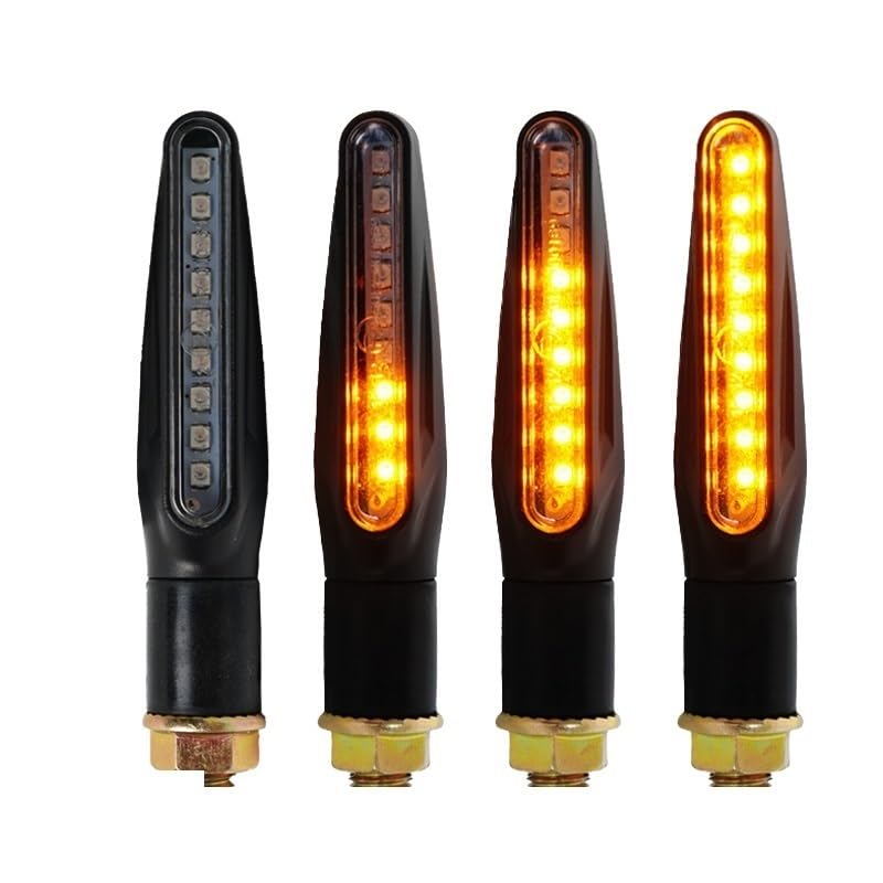 Clignotant E24 pliable de moto à indicateur LED et signal d'arrêt arrière intégré - 2