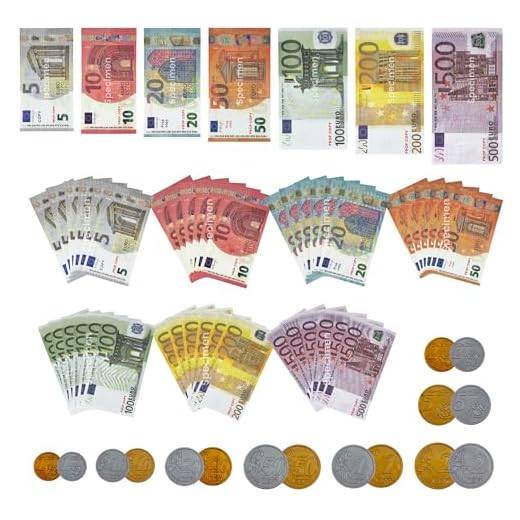 140 billetes falsos tamaño original(7 denominaciones) y 48 monedas de plástico(16 tipos)，dinero falsos real euros，billetes de 20 euros reales，para escuelas eventos，las monedas juguete para roleplay