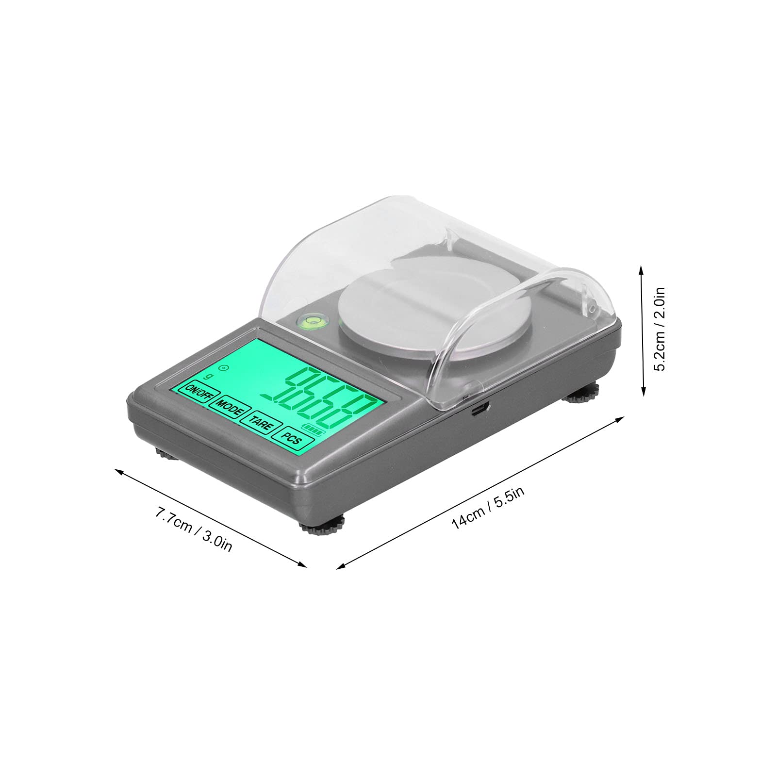 Tissting Báscula de Laboratorio Báscula de joyería de Alta precisión Báscula de Laboratorio Digital Balanza electrónica analítica Pesaje y recuento para la Industria de la Ciencia