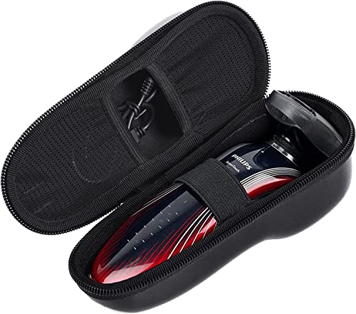 Image of M.G.R.J Ethylene Vinyl Acetate (EVA) Portable Carrying Case Cover For Philips Cordless Electric Shaver S3122 /55 /S1121 /45 / Braun Electric Shaver Series 5 50-M1200S /Series 6 60N1000S (Black)