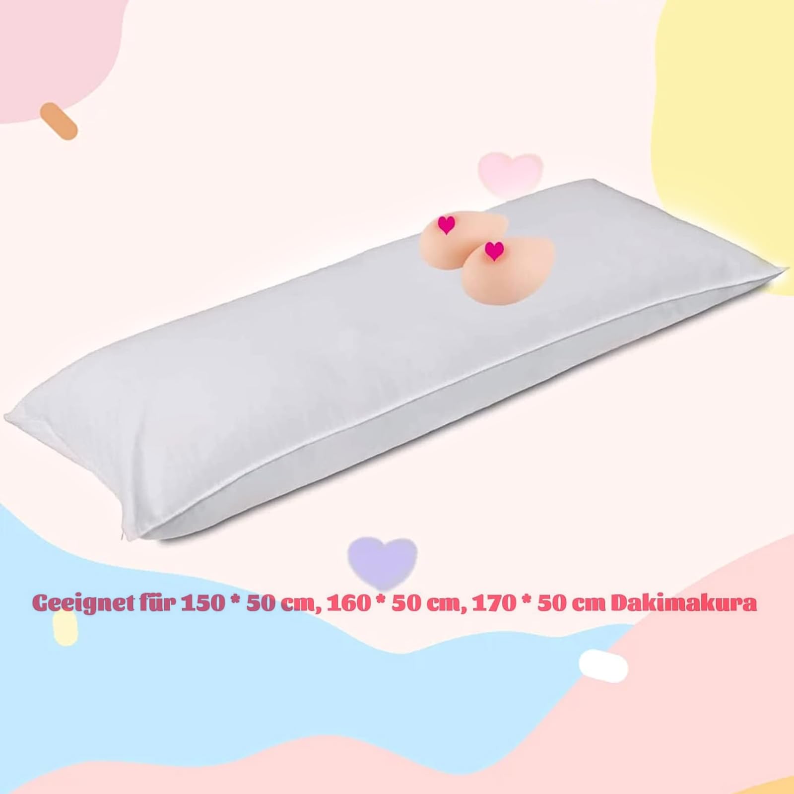 Silikonbrüste für Körperkissen Anime Covers Dakimakura, weiches und echtes Gefühl, passend für Japanisches Umarmungskissen 150x50cm