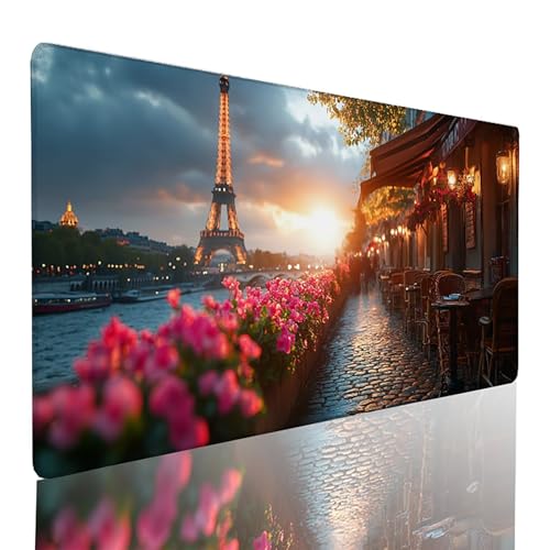 Tapis de souris gaming XXL 700x400mm rose pour un set de bureau chaleureux au quotidien