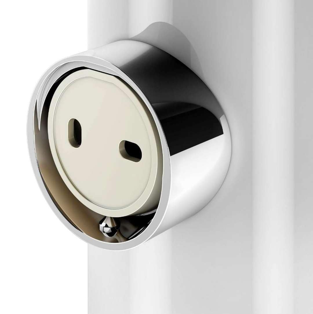 KEUCO Reva WC-Bürstengarnitur mit Glasgehäuse und Bürste, Metall verchromt | Made in Germany, inkl. Schrauben und Dübel, Bürstenhalter mit Klobürste