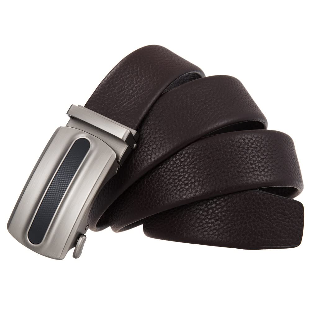 Cinturones de Hombre, Deslizante Gotas automáticas de folleto de Hebilla. (Color : B, Size : 125cm)