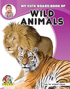 Hardcover My Cute Board Book of Wild Animals Book