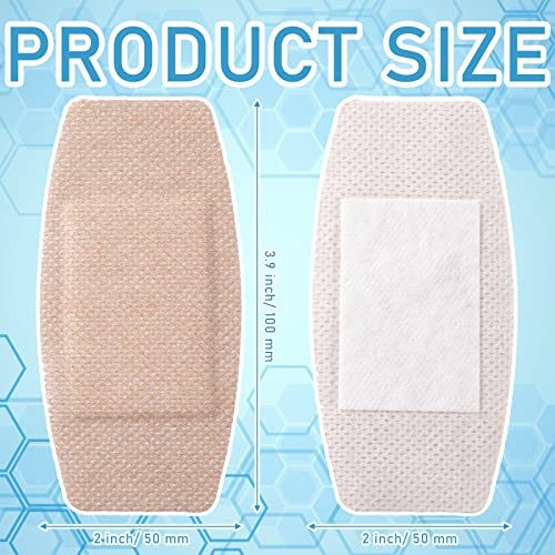 60 Pcs Large Sensitive Skin Bandages Silicone Adhesive Bandages Bulk Baby Child Elderly Painless Removal Silicone Bandages For Sensitive Fragile Skin Delicate Sensitive Skin Wounds 3.9 X 2 In #TOP1