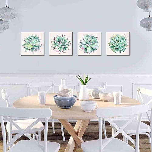 Miniatura 379 de Arte de pared de naturaleza con plantas verdes, decoración de pared de hojas botánicas tropicales, impresiones en lienzo para dormitorio, Hoja