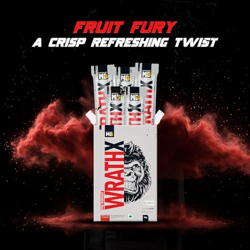 Image of MuscleBlaze Pre Workout WrathX Powder, Fruit Fury, 85g | 5 Servings | With Creapure, NitroBlaze & BioPerine