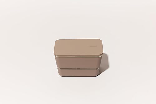 TAKENAKA Lonchera Bento, caja bento plana doble ecológica y sutainable de Japón (verde bambú)