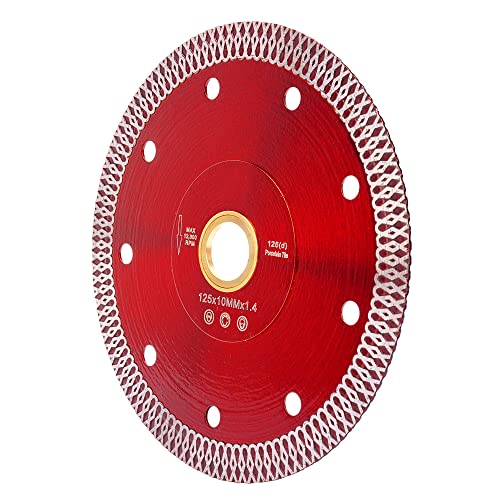 Image of Casaverde 5 inch Ceramic Cutting Blade (5 inch) | Fast,Clean Cuts with Great Life & Speed,Mesh Thin Turbo Rim,7 /8 inch-5 /8 inch Arbor Fit for Angle Grinders