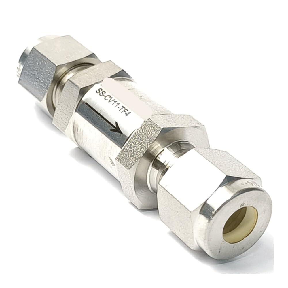 Raccord Union Anti-Retour Inox 316L pour Bloquer le Reflux de Fluide 1/8"