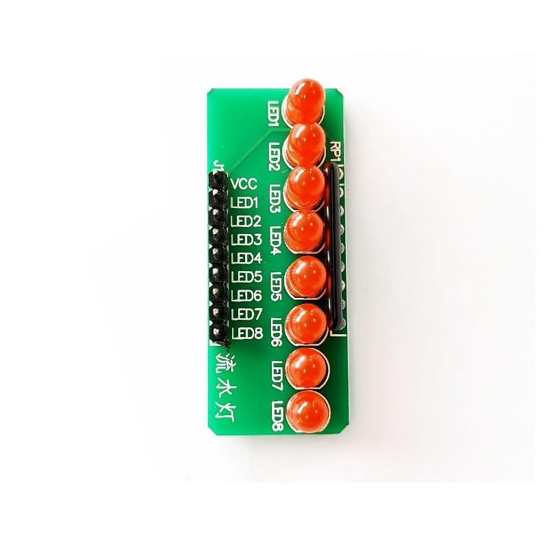 8-Channel LED Chaser Light Module for Microcontroller Projects - Running Light Experiment Kit