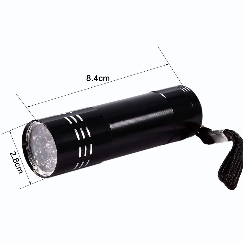 SUNGOOYUE Podświetlenie Detektora LED, 9 LED Ultra Violet UV Lampa Lampa dla Zwierząt do Zwierząt Moczowych na Dywan lub podłogę
