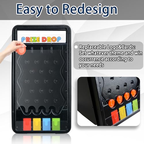 Mini tablero Plinko plegable 25x14 pulgadas con premios miniatura 6