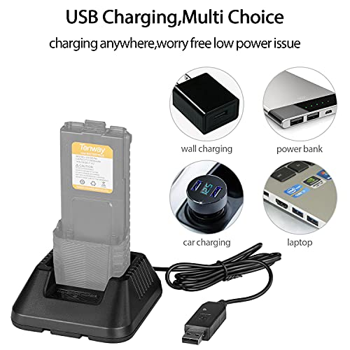 Baofeng Uv-5R Bf-F8H Charger More Usb Cable Charger With Indicator Light For Two Way Radio Uv-5R Series Dm-5R By Tenway thumb #3