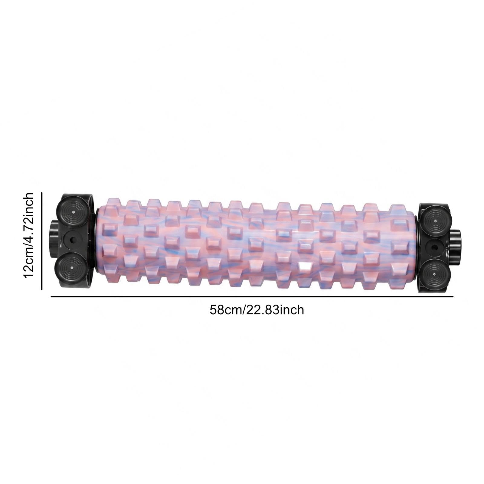 Massagerolle Aus Hochdichtem Schaumstoff, Ausgewogene Unterstützung, Strukturierte Oberfläche, Stabiles Design für Optimale Entspannung, Rosa