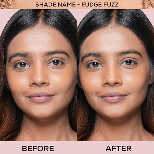 Image of RENEE Bollywood Filter Blurring Compact - Fudge Fuzz | Pore Minimising, Matte Finish, Full Coverage, Rich Pay-off | Blurs Pores & Blemishes | 9g