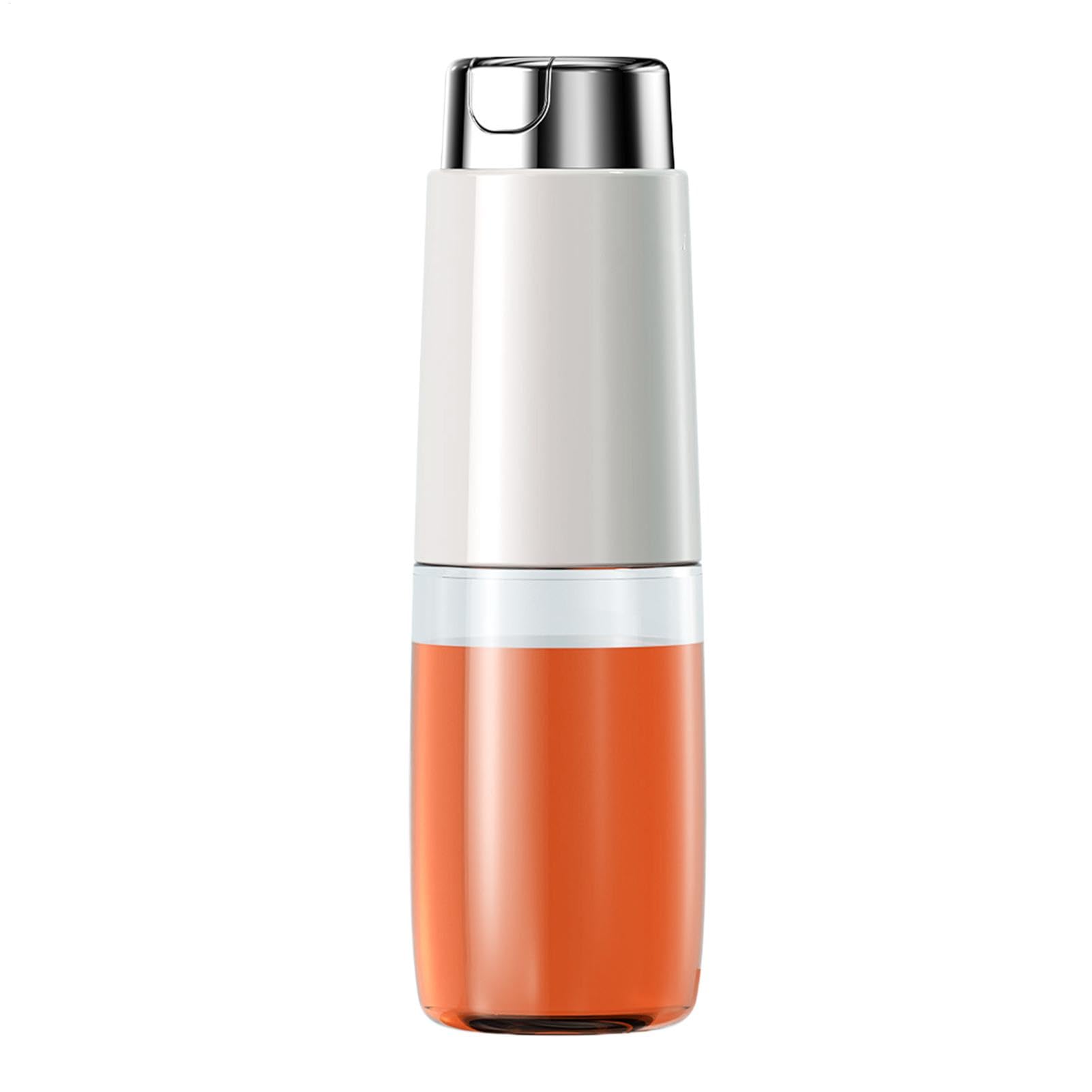 Botella dispensadora de aceite con tapón de contrapeso automático y cuerpo transparente