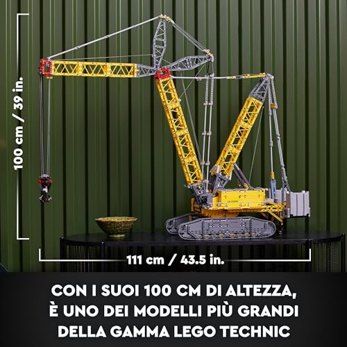 42146 Technic Gru Cingolata Liebherr LR 13000, Kit di Modellismo per Adulti, Costruisci il Miglior Veicolo da Cantiere Telecomandato con App Control+ e Sistema con Argano e Braccio Oscillante - Lego - Immagine 6