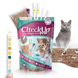 KIT4CAT CheckUp Pro at Home Cat Wellness Test for | Hydrophobic Litter to Collect Urine & 2, 10 Indicators Strips | pH, Protein, Urobilinogen, Glucose, Bilirubin, Ketone, S-Gravity, Blood in Urine