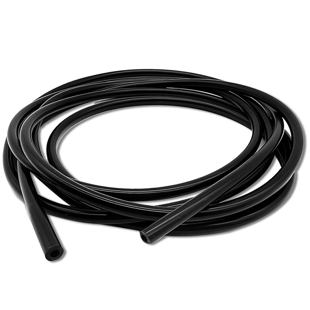 Wąż podciśnieniowy do samochodu (średnica wewnętrzna 8 mm, średnica zewnętrzna 14 mm), wąż silikonowy próżniowy do samochodu, czarny