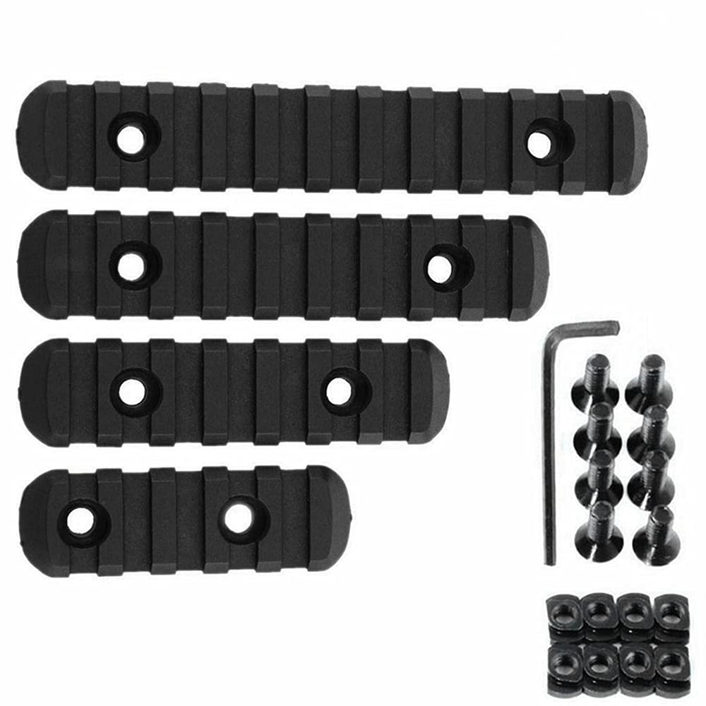 Haowenzhen 3 Sizes Set 5 7 13 Slot 2" 3" 5" Picatinny Rail Mount ABS Plastic AR15 M4 Keymod Rail Handguard Section for Hunting